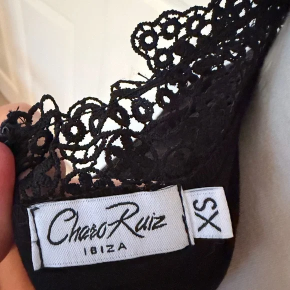 Charo Ruiz Black Lace Detail dress - Picture 5 of 5